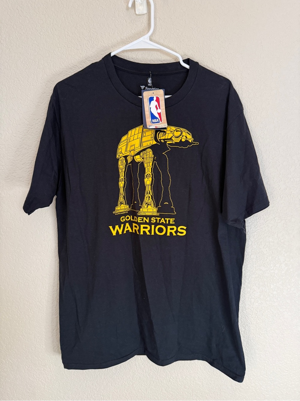 Golden State Warriors Star Wars Black & Yellow Graphic Tee Men’s Large New